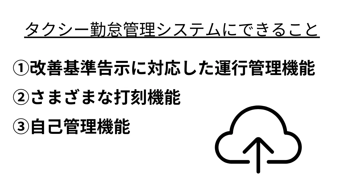 タクシー特化勤怠管理システムでできること