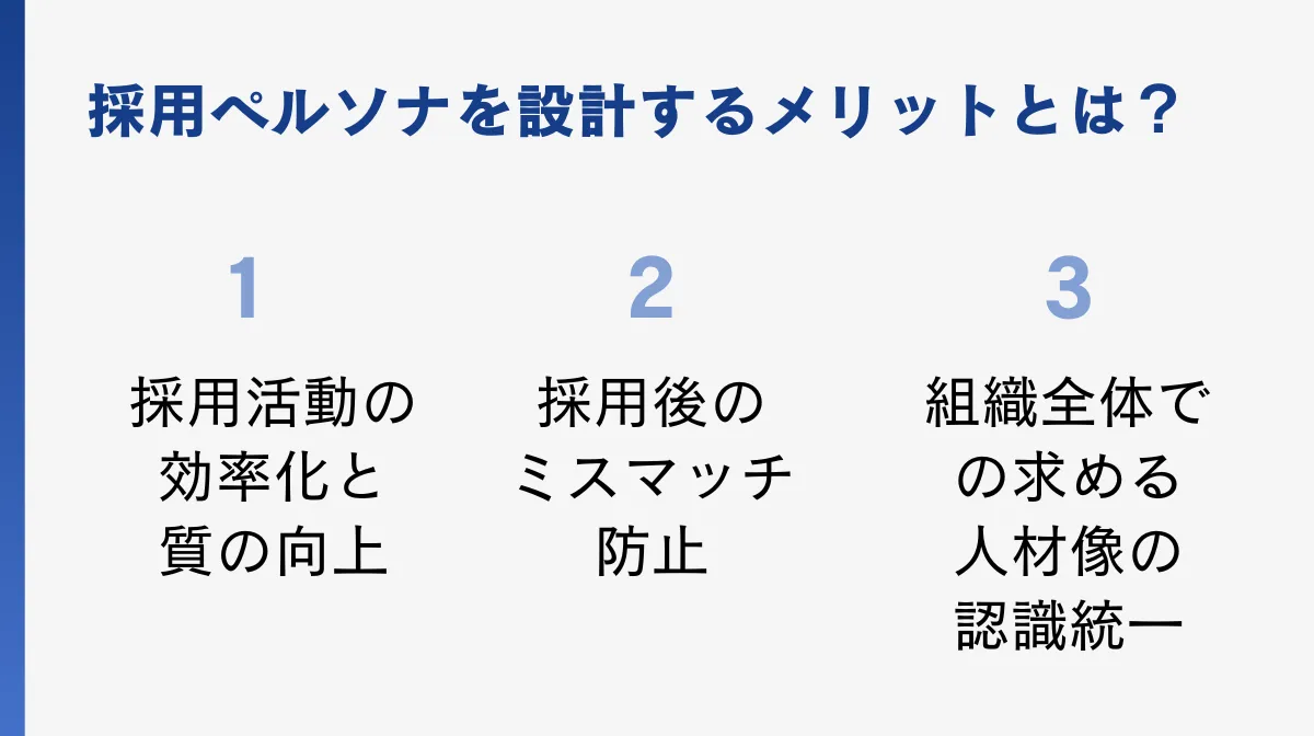 採用ペルソナを設計するメリット