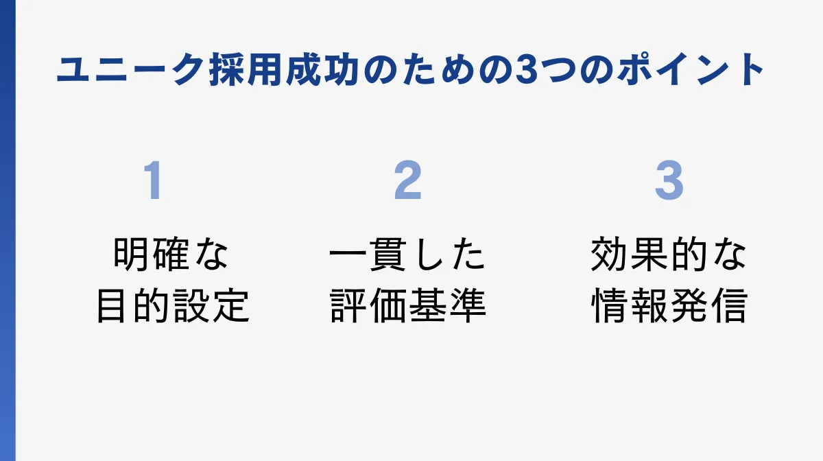 成功のための3つのポイント