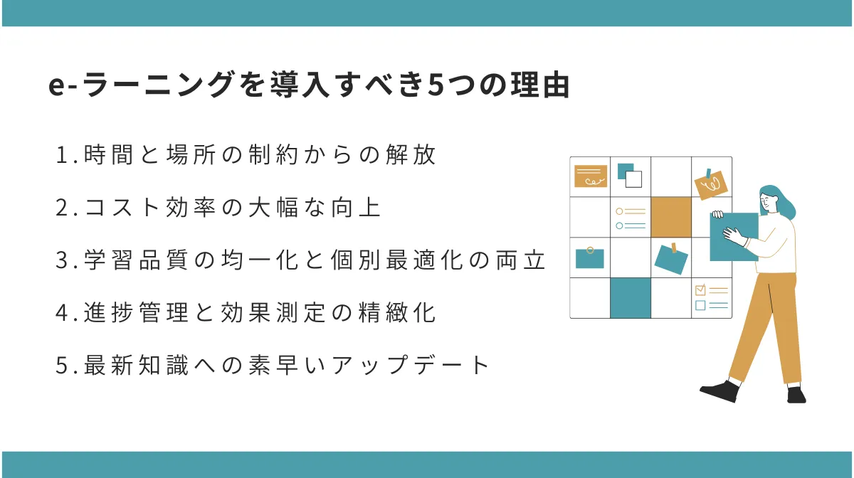 企業がe-ラーニングを導入すべき5つの理由