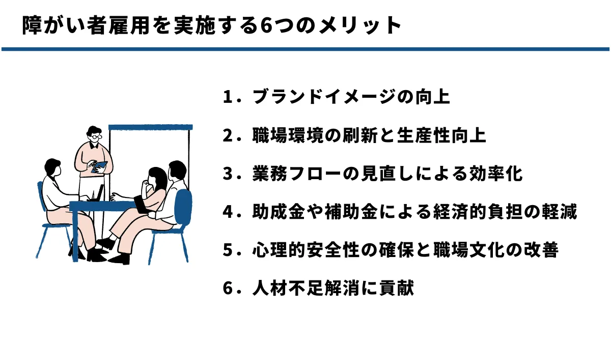 障がい者雇用を実施する6つのメリット