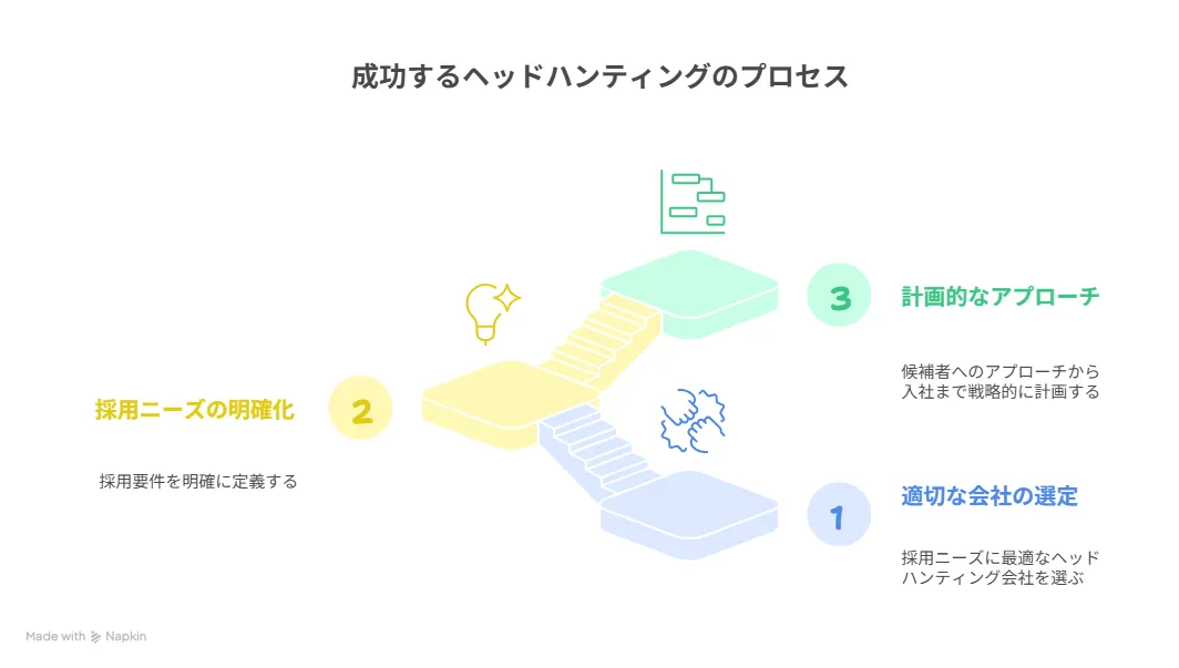 ヘッドハンティングを進める際の実践的プロセス