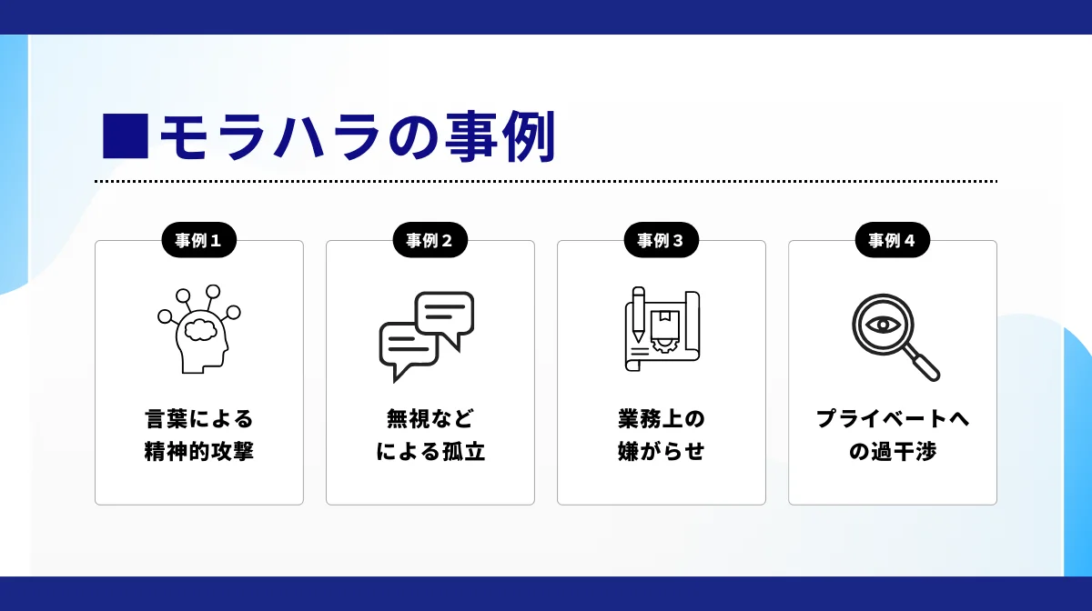 職場で起こるモラハラの具体例