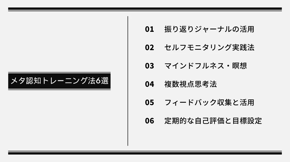 今日から始められるメタ認知トレーニング法6選