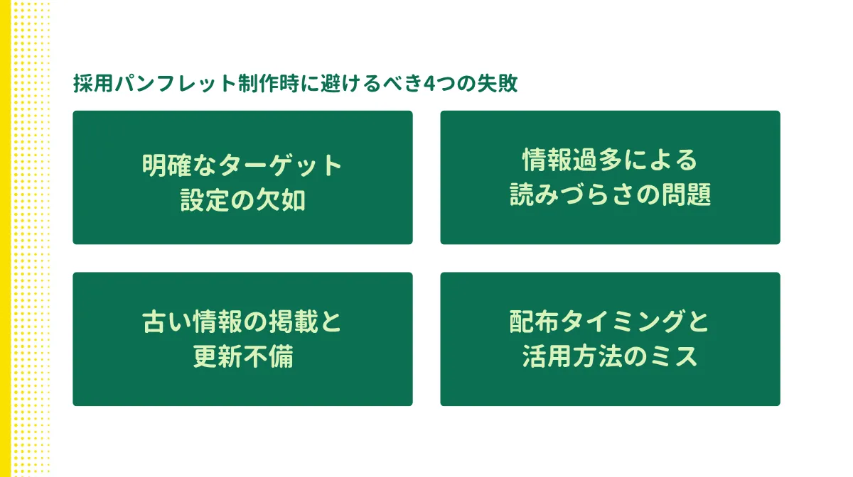 制作時に避けるべき4つの失敗パターン