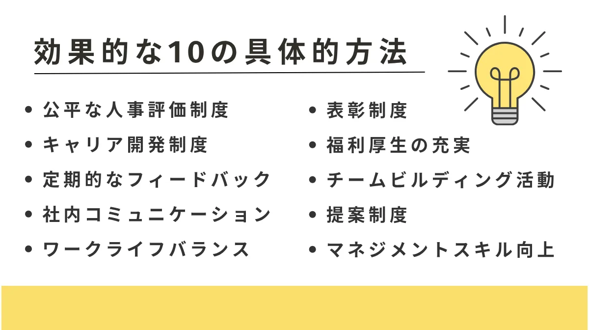 モチベーション向上に効果的な10の具体的方法