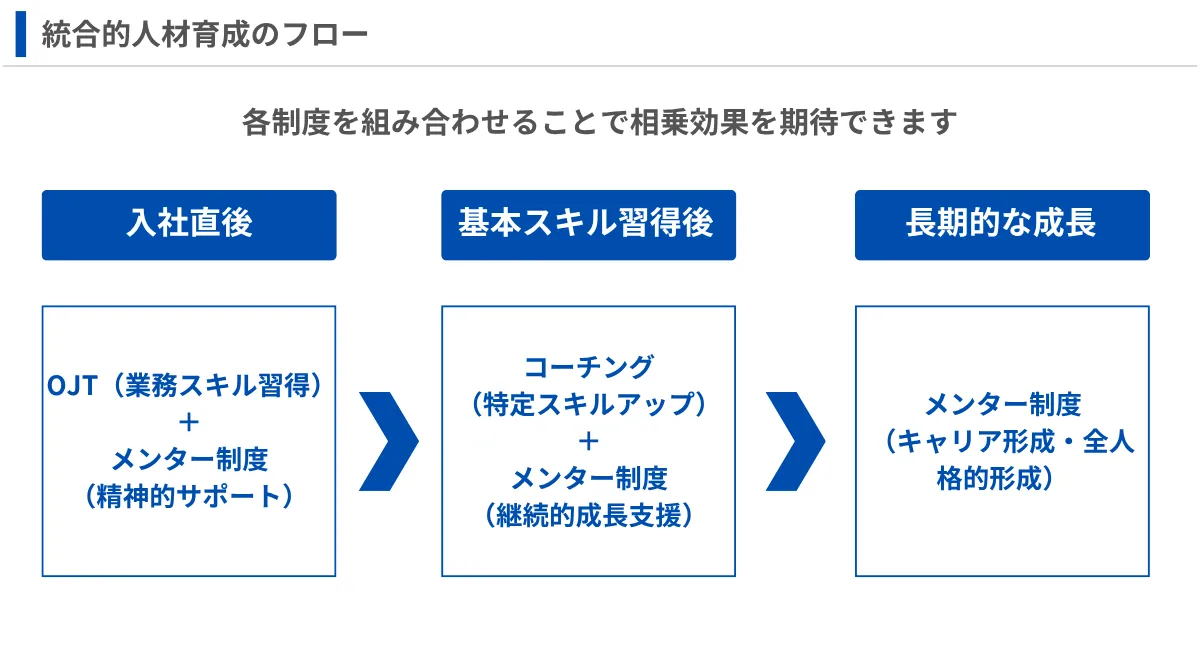 各制度を組み合わせた効果的な育成戦略