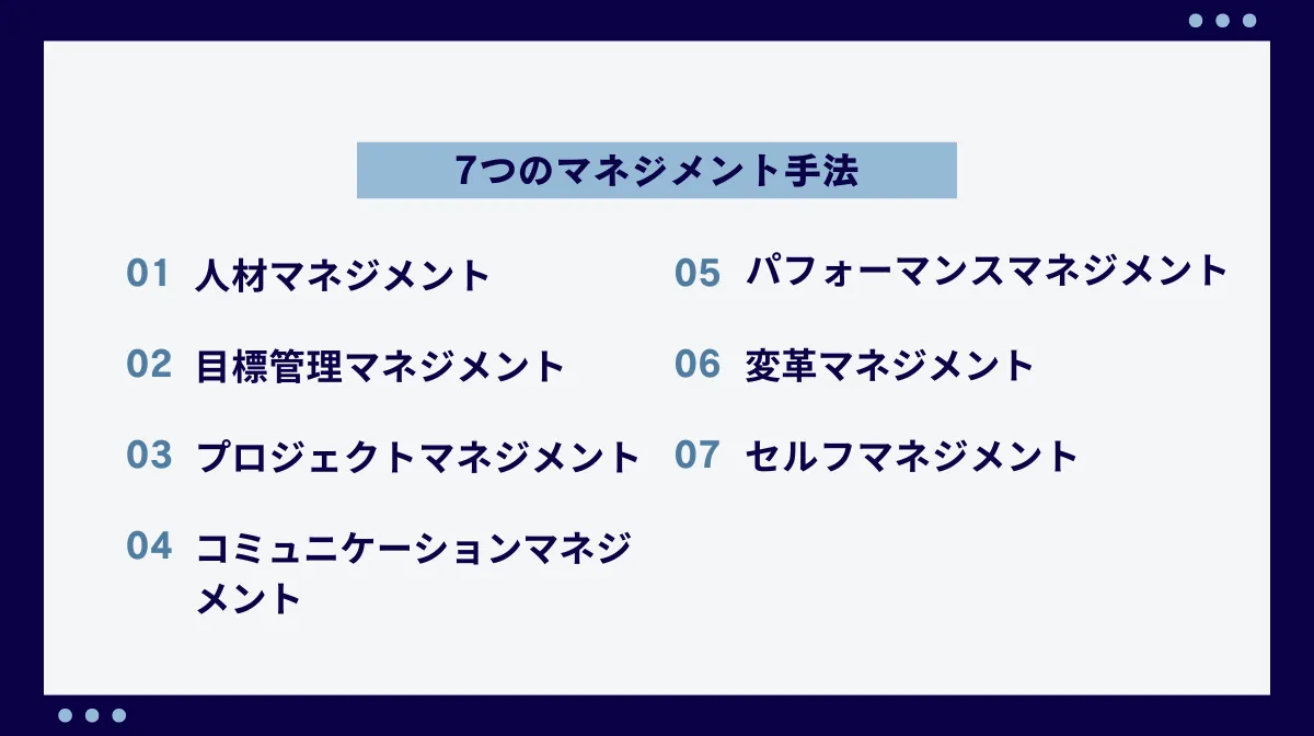 企業成長を実現する7つのマネジメント手法