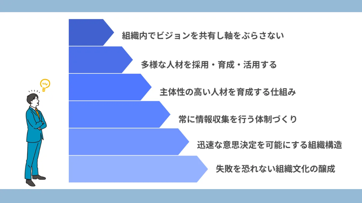 VUCA時代における組織づくり6つのポイント