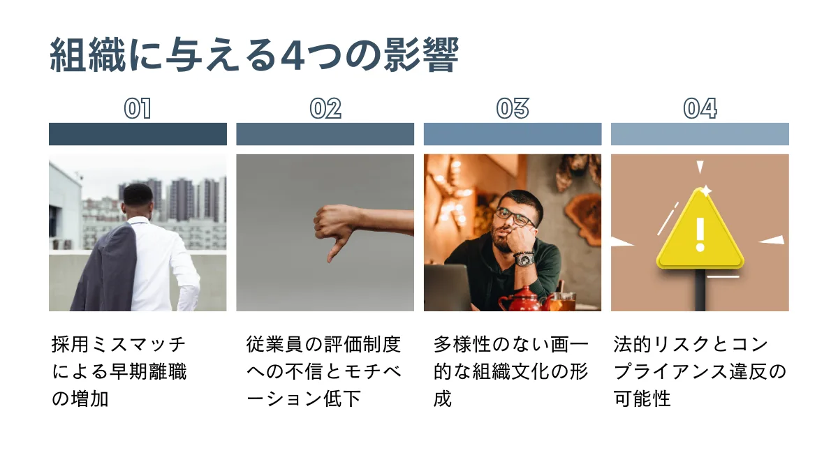 確証バイアスが組織に与える4つの影響