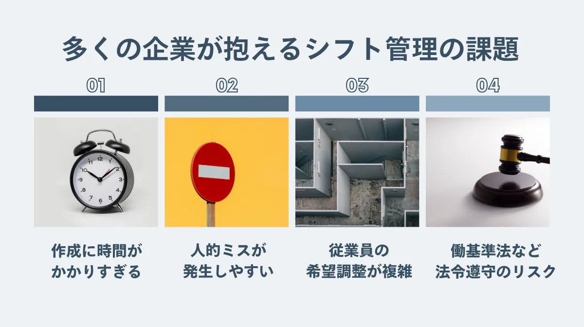 いまだにExcel?多くの企業が抱えるシフト管理の課題