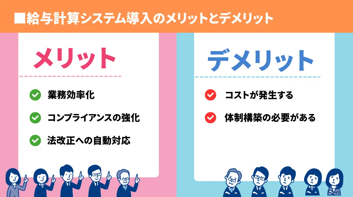 給与計算システム導入のメリットとデメリット