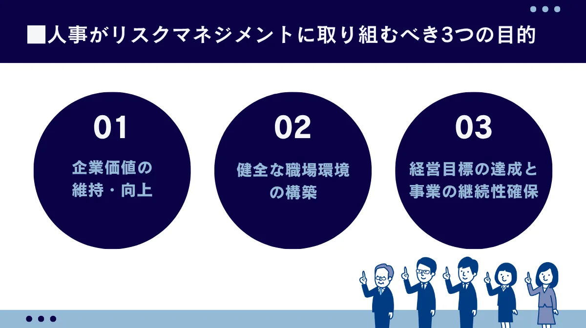 人事がリスクマネジメントに取り組むべき3つの目的